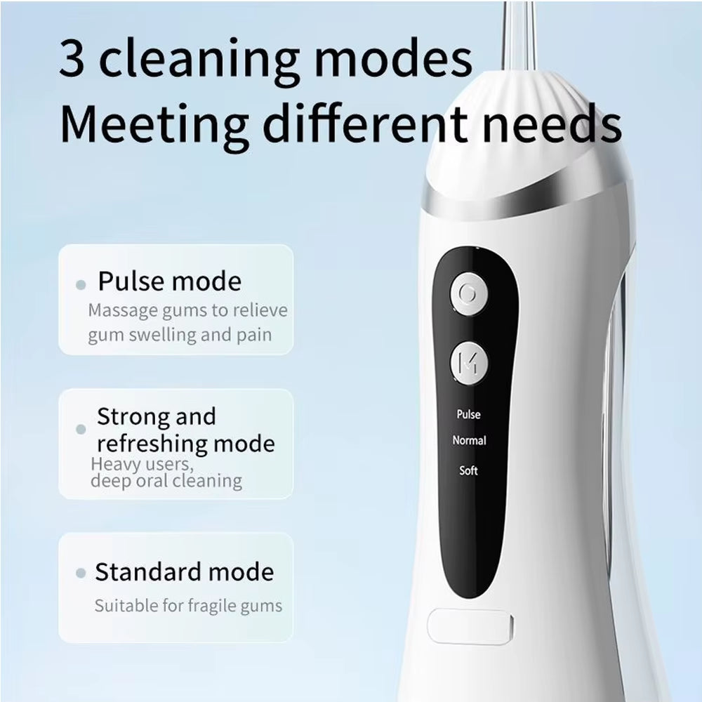 Oral Irrigator 3 Cleaning Modes Portable Rechargeable Waterproof IP65 Dental Water Flosserteeth Whitening Jet Floss 200ML